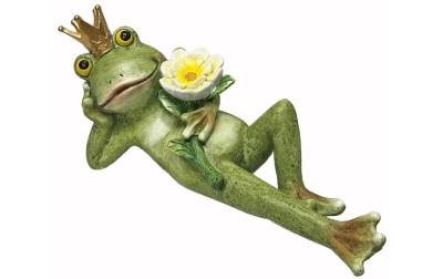 Dameco DekofigurFroschkönig liegend mitRose