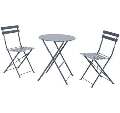 DamecoBistro-SetStühel&Tisch,Anthrazit matt