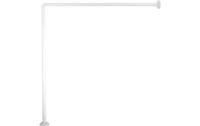 MSV Eck Duschstange Aluminium 80 x 80 cm