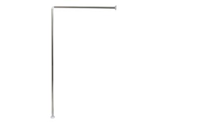 MSV Duschstange Edelstahl 80x80x80 cm