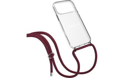 Urbanys NECKLACE RED WINE SILVER RINGS