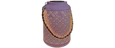 Dameco LED Solar Laterne rosa H:25.5cm