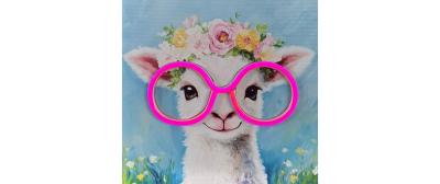 Dameco LED Wandbild Pop Art Lamm