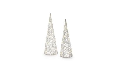 STT LED Silber Baum Set 2 Stk.