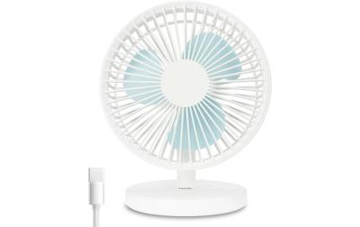 Tischventilator kabellos, weiss