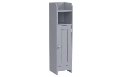 Vasagle Schrank schmal mit Tür, Grau