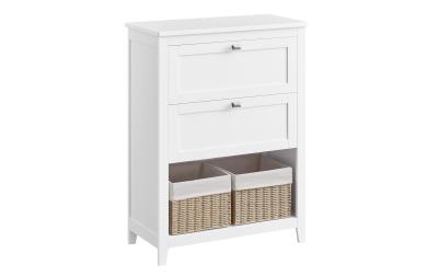 Vasagle Schrank 2 Scubladen, 2 K&ouml;rbe