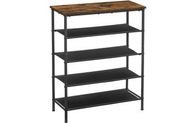 Vasagle Schuhgestell, 4 Ablagen, Holz,Eisen