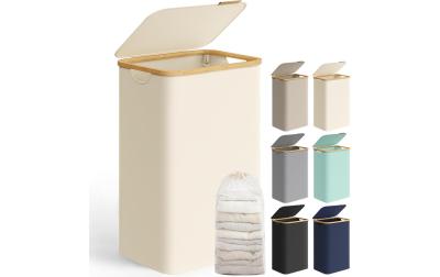 Songmics Wäschekorb Natur, 90 L