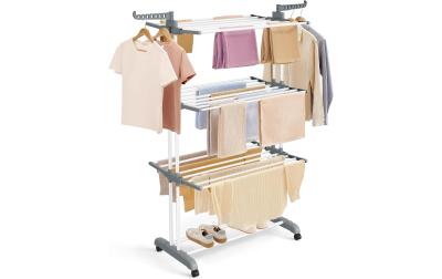 Songmics Standtrockner Weiss-Grau