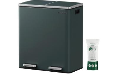 Songmics Treteimer 2x30 Liter, Schwarz