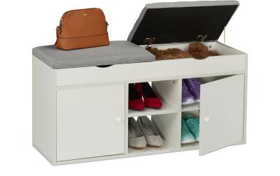 relaxdays Schuhbank mit Sitzfläche
