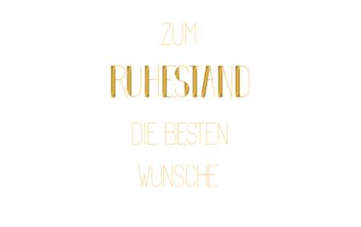 ABC Gl&uuml;ckwunschkarte Ruhestand beste W&uuml;nsch