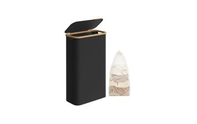 Songmics Wäschekorb Schwarz, 65 L