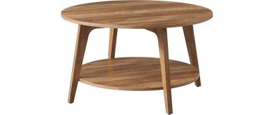 Vasagle Couchtisch rund, Braun