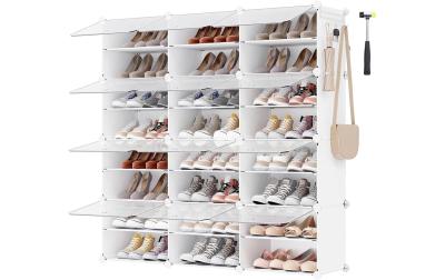 Songmics Schuhboxen bis 48 Schuhe, Weiss