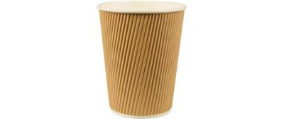 Papstar Kaffeebecher Pappe Ripple Wall 1dl