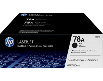 HP Toner 78A - Black 2er-Pack (CE278AD)