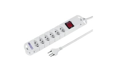 Steckdosenleiste 6xT13, mit Schalter Magnet