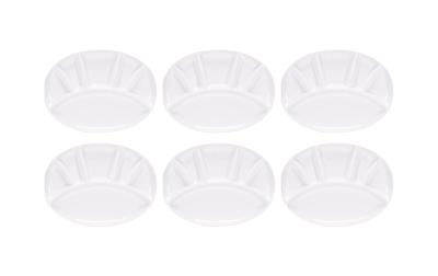 Kadastar Fleischfondue-Teller oval weiss