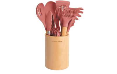 Küchenutensilien-Set - Silikon und Holz