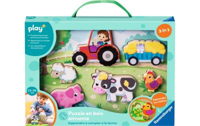 Puzzle en bois aimanté: ferme FR