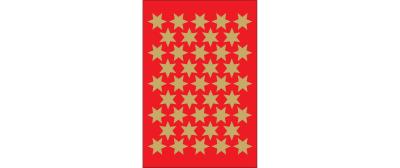 Herma Weihnachtssticker Sterne gold Ø 14 mm