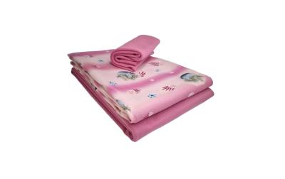 Stoff-Set Jersey Pferd rosa