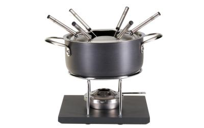 NOUVEL Fondue Set Aluguss Grey