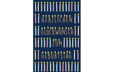 ABC Geburtstagskarte, brennende Kerzen