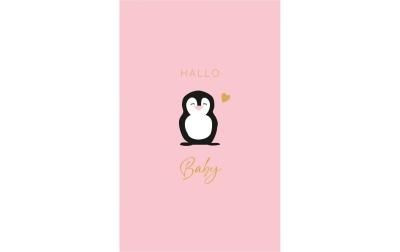 ABC Geburtskarte, süsser Pinguin