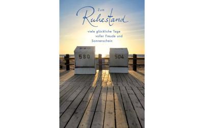 ABC Glückwunschkarte, Strandkorb Ruhestand