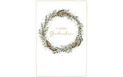 ABC Trauerkarte, Blätterkranz