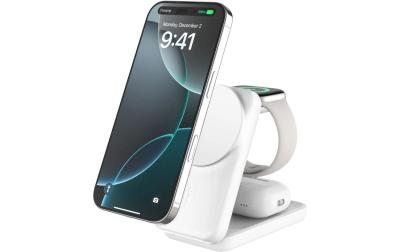 Belkin UltraCharge Qi2 Mag 3in1 klapp stati