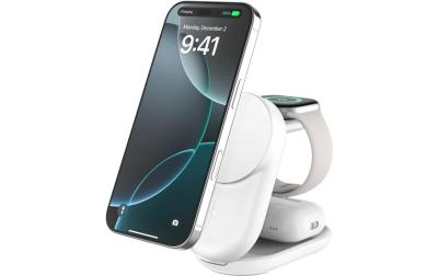 Belkin UltraCharge Qi2 Mag 3in1 klapp stati