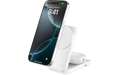 Belkin UltraCharge Qi2 Mag 2in1 klapp stati