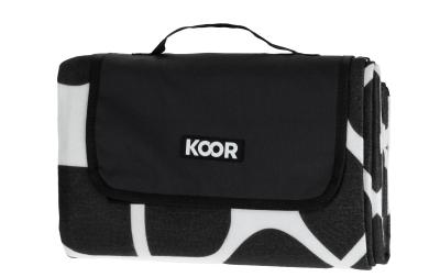 KOOR Picknickdecke Ornamental schwarz