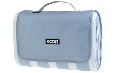 KOOR Picknickdecke Stripe check blau