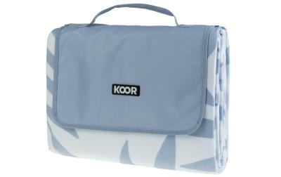 KOOR Picknickdecke Leaves blau