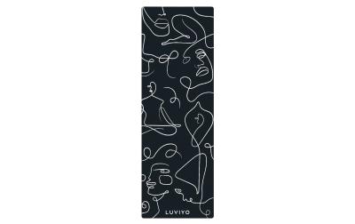 LUVIYO All-In-One Yogamatte Black Marble