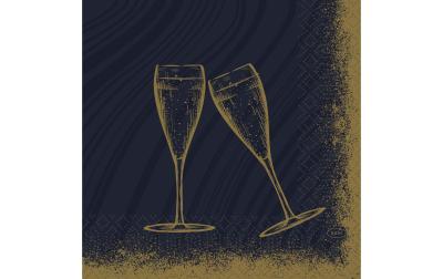 Duni Servietten 3-lagig Sparkly Cheers B.