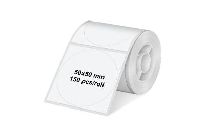 Olympia Etikettenrolle weiss rund