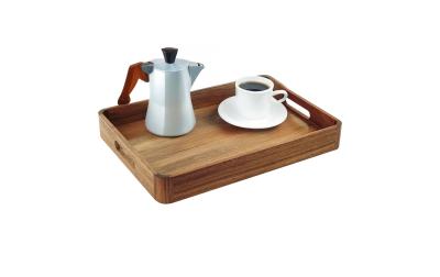 relaxdays Serviertablett Akazie