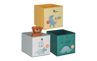 relaxdays Spielzeugbox Dino Basket