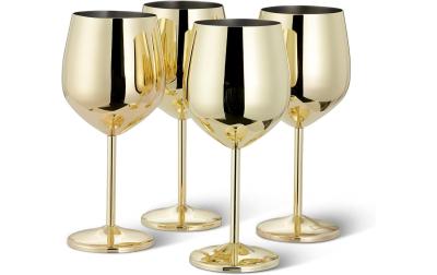 Oak&Steel Weingläser Gold matt, 4er Set