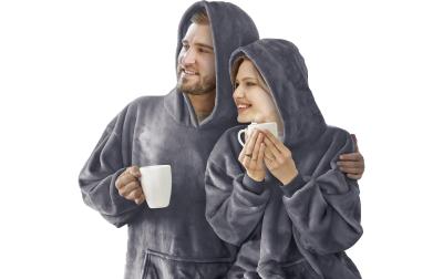 Mediashop Hoodie Decke grau