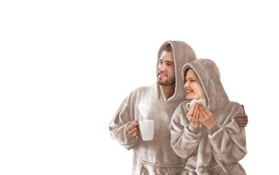 Mediashop Hoodie Decke beige