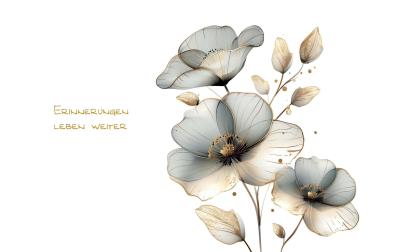Cart Trauerkarte Blume