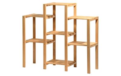 Dekoratives Blumenregal, 7-flächig, natur