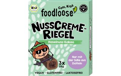 Foodloose Nusscreme-Riegel Haselnuss-Kakao